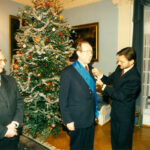 Secretary of Defense William Perry decorated by Ambassador Jerzy Koźmiński, present Minister Jerzy Milewski, Head of the National Security Bureau in Poland – the Polish Embassy in Washington, December 1996